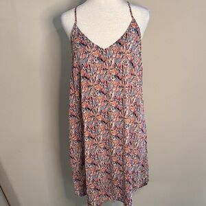 Lush Multi-Color Floral Print Spaghetti Strap Dress